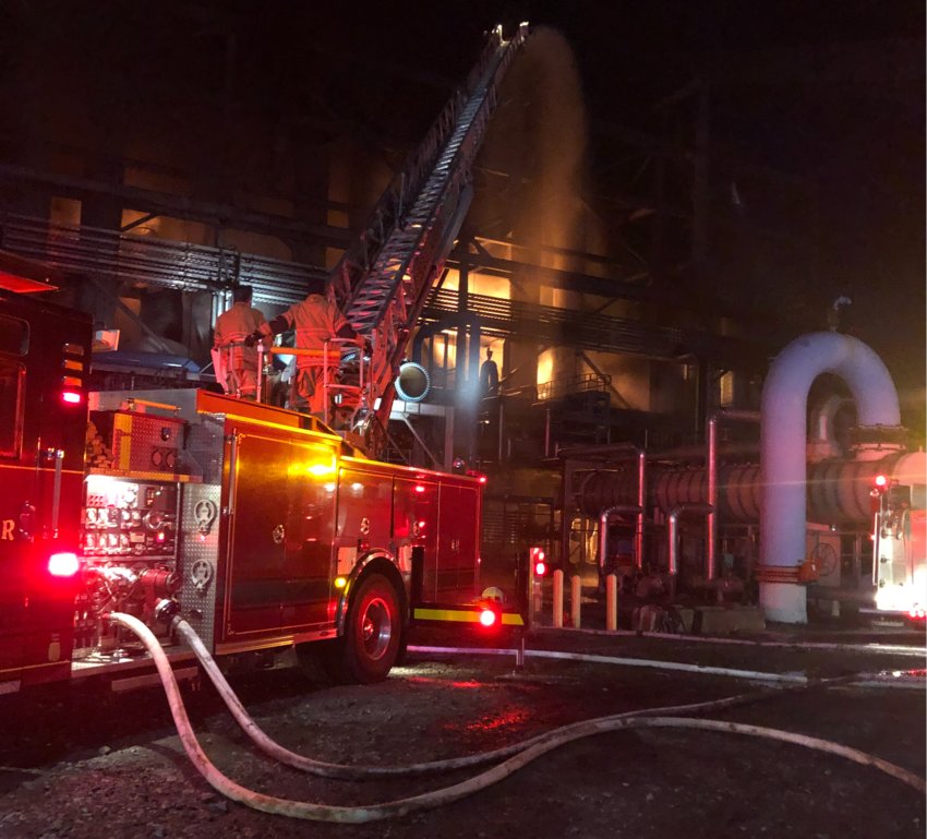 There was a massive fire at the Kemper County coal plant this morning, Philadelphia Fire Chief Pierce Clark confirmed.